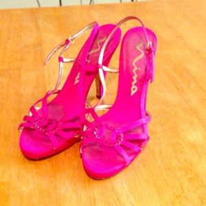 Pink prom heels