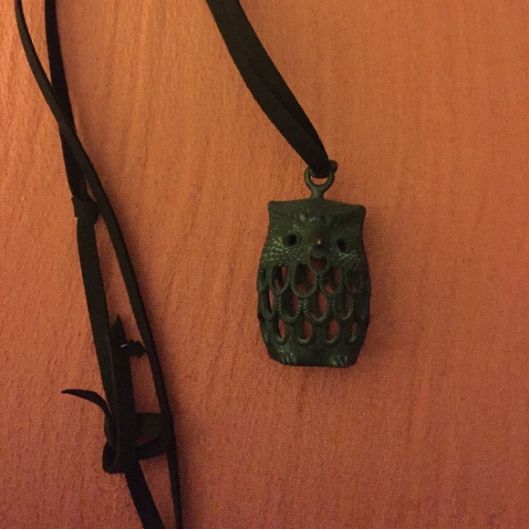 Owl necklace.