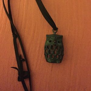 Owl necklace.