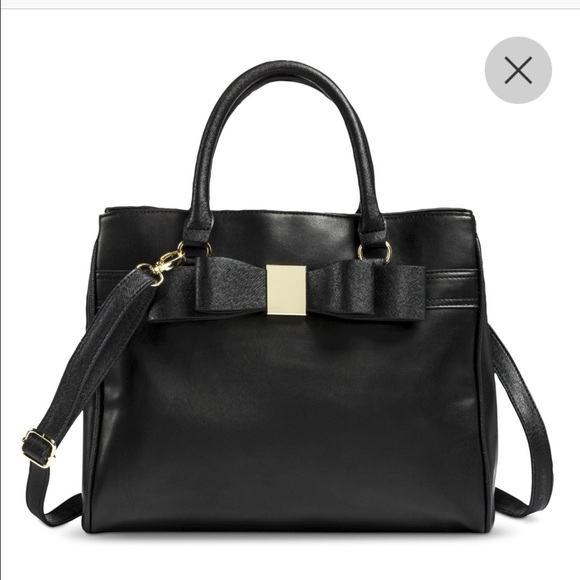 Black bow purse