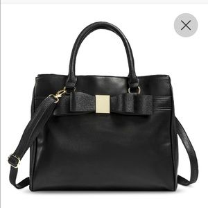 Black bow purse