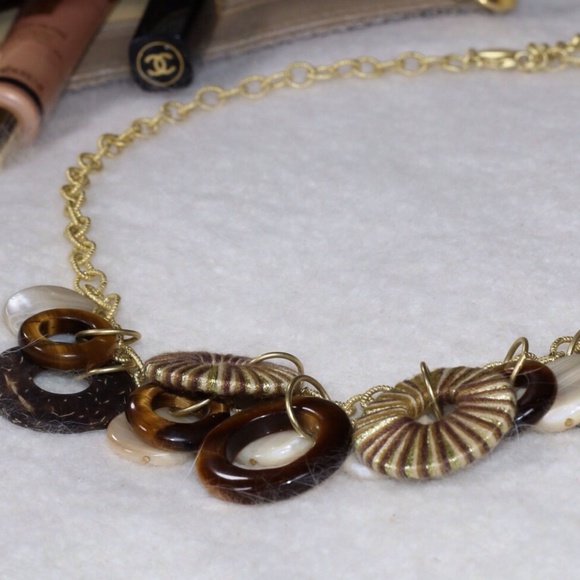 🎁Sold🎁 Kendra Scott Necklace Brown Gold TigerEye - Picture 2 of 4