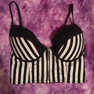 Striped bra top