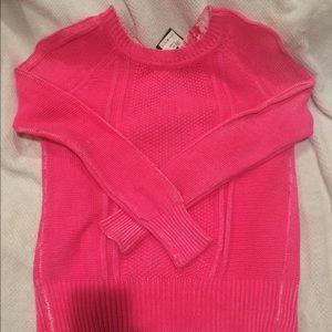 Hot pink - open back Material Girl sweater