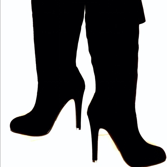 Jessica Simpson Shoes - Jessica Simpson Black Suede Audrey Boots Size 6