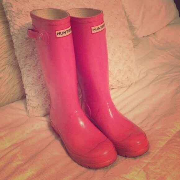 Pink Hunter Rain Boots - Size 6