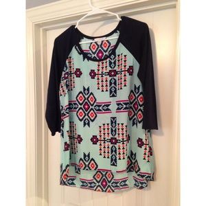 Aztec print top