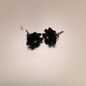 Black Flower Earrings