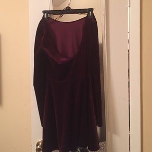 Burgundy velvet skaterdress