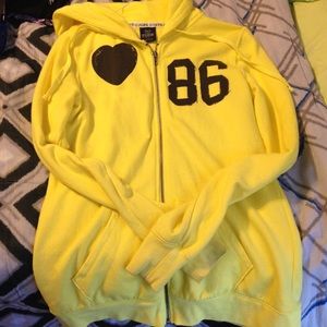 VS Pink Bright Yellow Zip-up