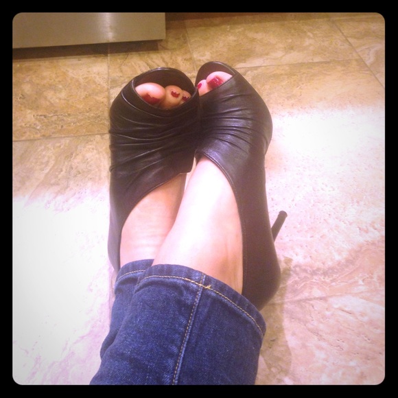 aldo black leather shoes