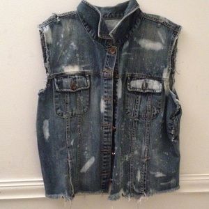 Custom Made Jean Vest (L-XL)