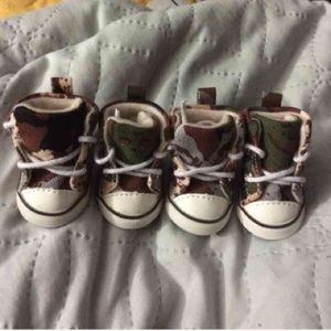Camo dog shoes
