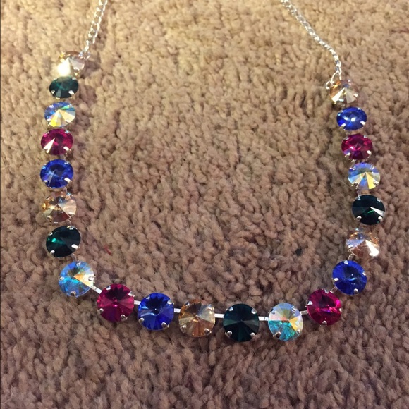 Multi Color Swarovski Crystal Necklace - Picture 4 of 4