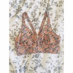 Free People Floral Bralette