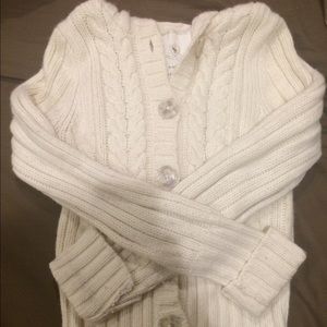 Abercrombie white/cream sweater girls size large