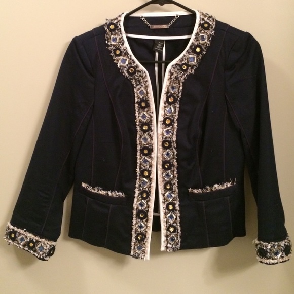 Navy Embellished Jacket