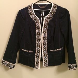 Navy Embellished Jacket