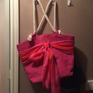 Cute pink beach bag
