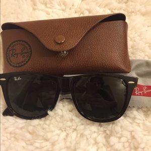 SOLD !!!! RAY-BAN large slanted tortoise wayfarers