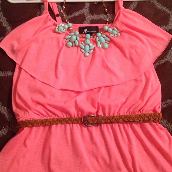 🌺Coral colored sundress🌺 -Size medium