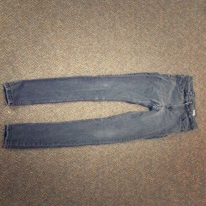 High Waisted Charcoal Colored Skinny Jeans