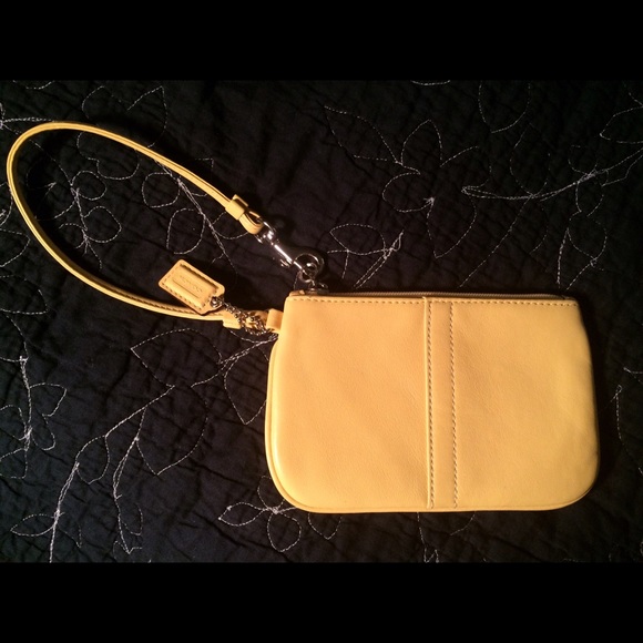 Coach leather wristlet
