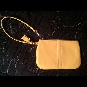 Coach leather wristlet