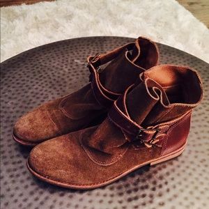Matisse Leather and Suede Buckle boots