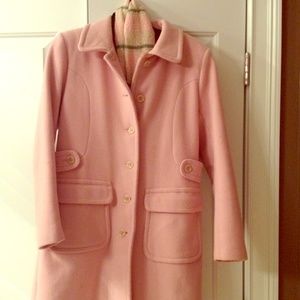 Pale pink wool coat