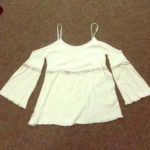 Boho Chic Open Shoulder Bell Sleeve Top