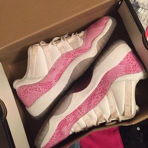 Pink snakeskin 11s