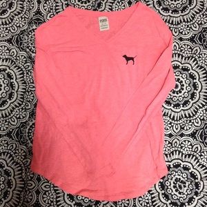 VS Pink long sleeve v-neck