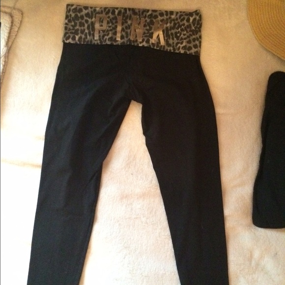 Victoria Secret grey cheetah yoga pants - Picture 1 of 1