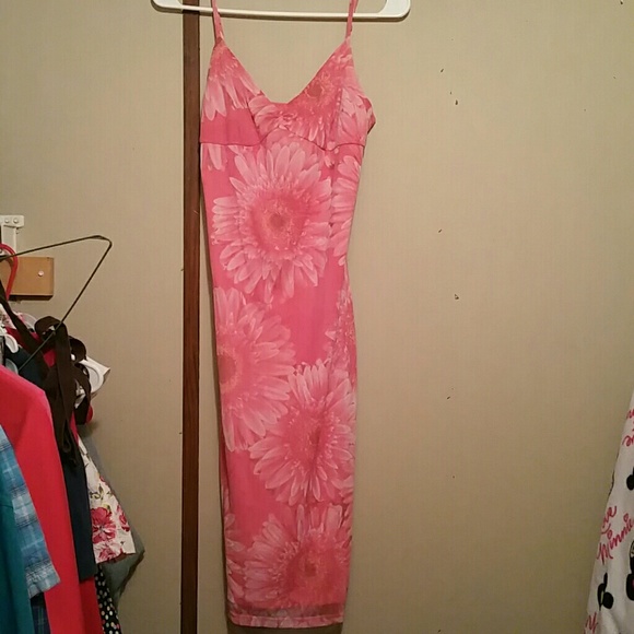 Pink sunflower dress