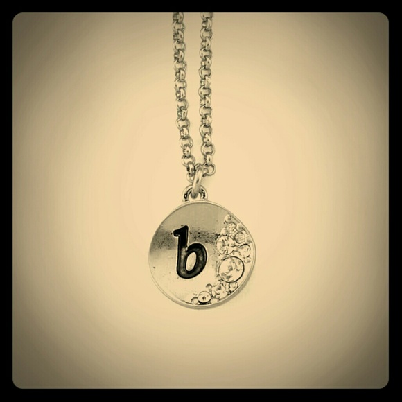 B monogram pendant and chain