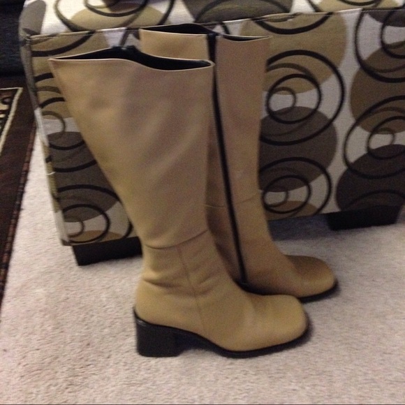 Beige Tall Boots