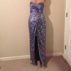 Formal purple  and silver gown