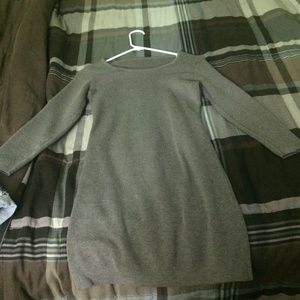 Grey sweater dress