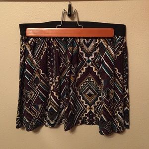 Tribal/aztec print skirt