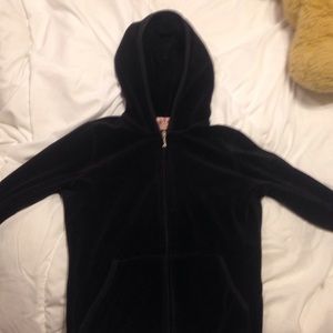 Juicy couture zip up velour jacket navy blue