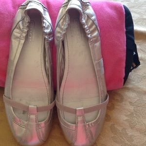 Coach silver slip on shoes adorable size 7.5