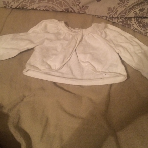 White toddler cardigan
