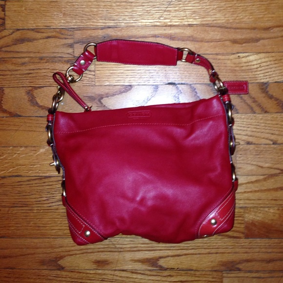 Red coach bag