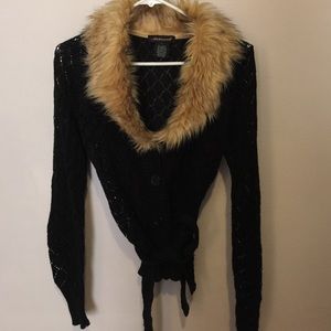 Faux fur sweater