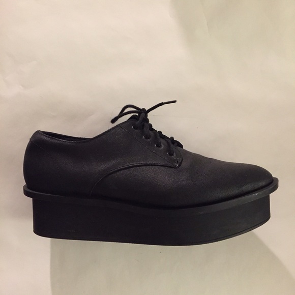 Cheap Monday Shoes - Cheap Monday Black Leather Platform Women US10