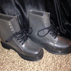 Black Jelly see through boots