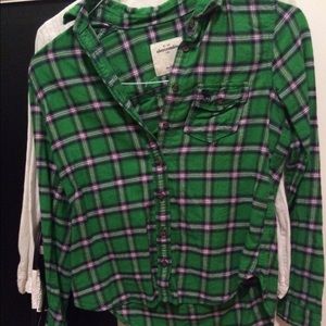 A&F kids button up
