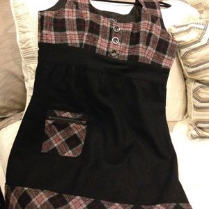 Plaid wool dress.