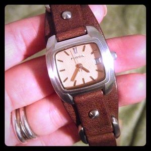 Fossil leather watch